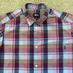Study Plaid Button Up Large